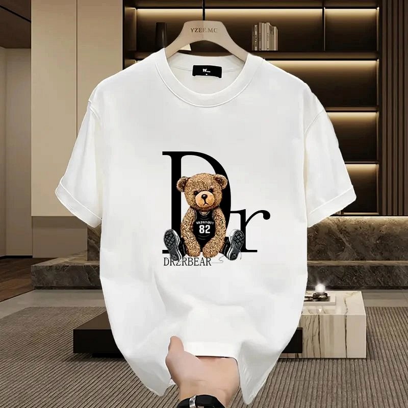Dior Bear Graphic White T-Shirt Review: 230g Cotton, Loose Fit, Print Tested