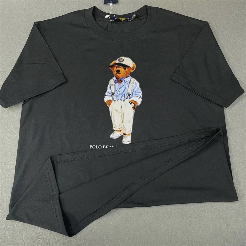 Black Cotton at 100°F: Polo Ralph Lauren Bear-Print Top Heat-Tested in Austin