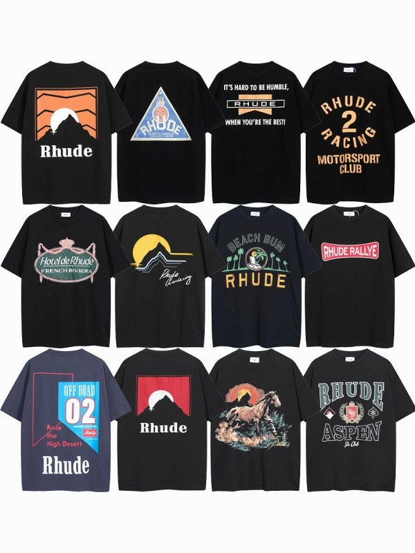 Rhude "Dark" Series T-Shirt Collection Review: Boxy Cotton Graphics, Size Down